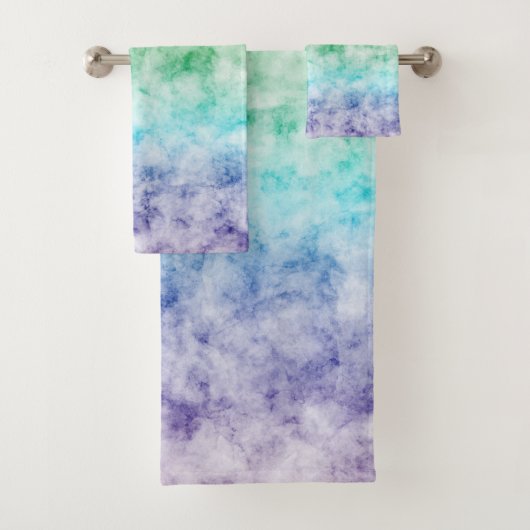 Waterverf regenboog bad handdoek (Insitu)