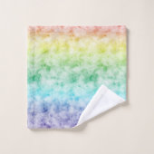 Waterverf regenboog bad handdoek (Wasdoekje)