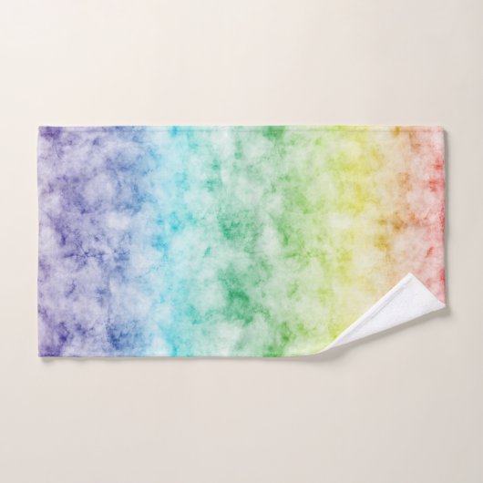 Waterverf regenboog bad handdoek (Handdoek)