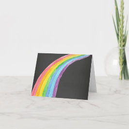 Waterverf regenboog bedankkaart
