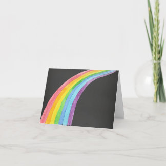 Waterverf regenboog bedankkaart