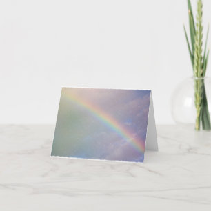 Waterverf regenboog bedankkaart