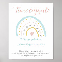 Waterverf regenboog Birthday Party Time Capsule Poster