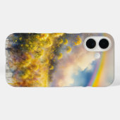 Waterverf regenboog boven wilde bloemenweide Case-Mate iPhone case (Achterkant (horizontaal))