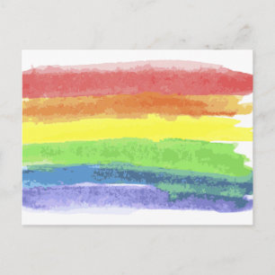 Waterverf regenboog briefkaart