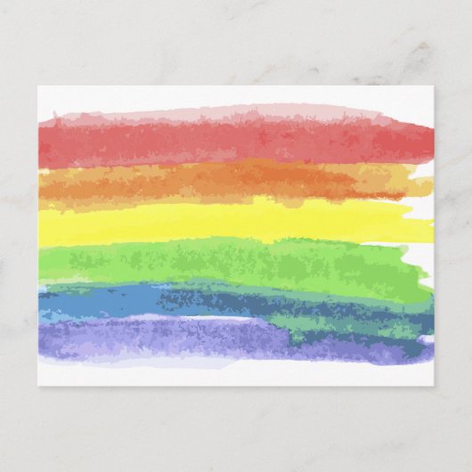 Waterverf regenboog briefkaart (Voorkant)