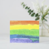Waterverf regenboog briefkaart (Staand voorkant)