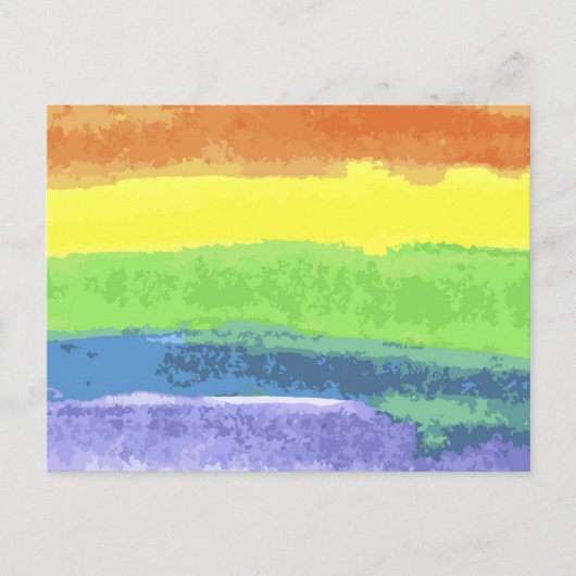 Waterverf regenboog briefkaart (Voorkant)