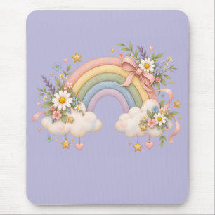 Waterverf Regenboog Cadeau – Charmante Wolk Muismat
