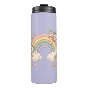 Waterverf Regenboog Cadeau – Charmante Wolk Thermosbeker