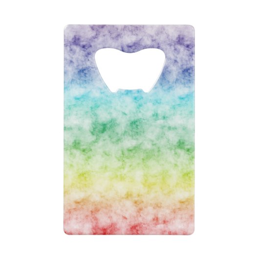 Waterverf Regenboog Creditkaart Flessenopener (Voorkant)