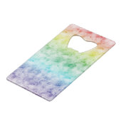 Waterverf Regenboog Creditkaart Flessenopener (Achterkant Gekanteld)