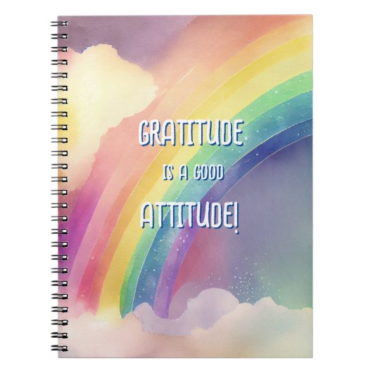 Waterverf Regenboog Dankbaarheid Notitieboek (Voorkant)