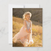 Waterverf Regenboog Eenhoorn Verjaardagsfeest Bedankkaart (Achterkant)