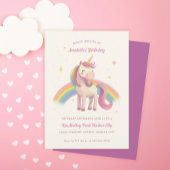 Waterverf Regenboog Eenhoorn Verjaardagsfeest Kaart