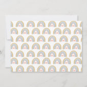 Waterverf regenboog eerste verjaardag kaart (Achterkant)