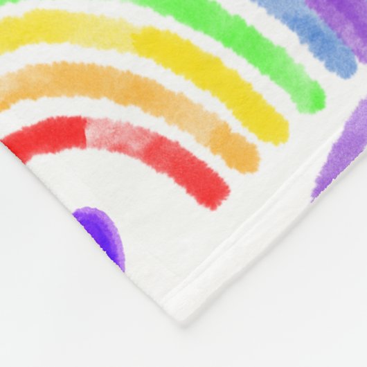 Waterverf Regenboog en hart Fleece Deken (Hoek)