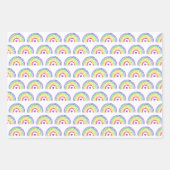Waterverf Regenboog en hart Happy Birthday Inpakpapier Vel (Voorkant 2)