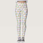 Waterverf Regenboog en hart Leggings (Voorkant)