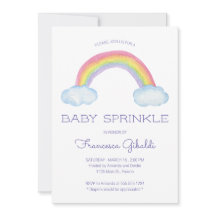 Waterverf Regenboog en Raindrops Baby Sprinkle