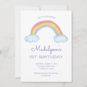 Waterverf Regenboog en regendruppels Kinderen Verj Kaart (Voorkant)