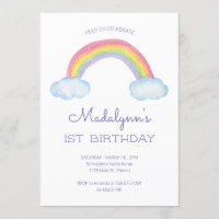 Waterverf Regenboog en regendruppels Kinderen Verj