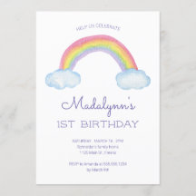 Waterverf Regenboog en regendruppels Kinderen Verj