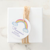 Waterverf Regenboog en Sprinkles Baby shower Bedankjes Labels (In situ)