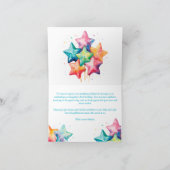 Waterverf Regenboog en Sterren Vouw Dankkaart Bedankkaart (Binnen)