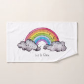 Waterverf regenboog en wolken bad handdoek (Handdoek)