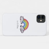 Waterverf regenboog en wolken Case-Mate iPhone case (Achterkant (horizontaal))