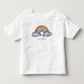 Waterverf regenboog en wolken kinder shirts (Voorkant)