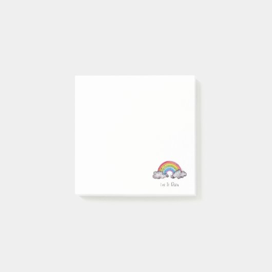Waterverf regenboog en wolken post-it® notes (Voorkant)
