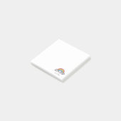 Waterverf regenboog en wolken post-it® notes (Schuin)