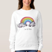 Waterverf regenboog en wolken trui (Voorkant)