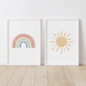 Waterverf Regenboog en Zonnekwekerij Muurkunst Sets