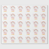 Waterverf Regenboog Feest Cadeaupapier (Vlak)
