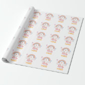 Waterverf Regenboog Feest Cadeaupapier (Uitgerold)