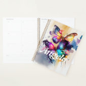 Waterverf regenboog fladderen vlinders planner (Display)