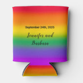 Waterverf Regenboog Gay Pride Bruiloft Blikjeskoeler (Voorkant)