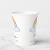 Waterverf Regenboog Genderneutraal Baby shower Papieren Bekers (Links)
