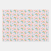 waterverf regenboog gepatterd inpakpapier vel (Voorkant 3)