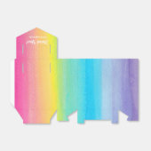 Waterverf regenboog gepersonaliseerde gunst box bedankdoosjes (Uitgevouwen)