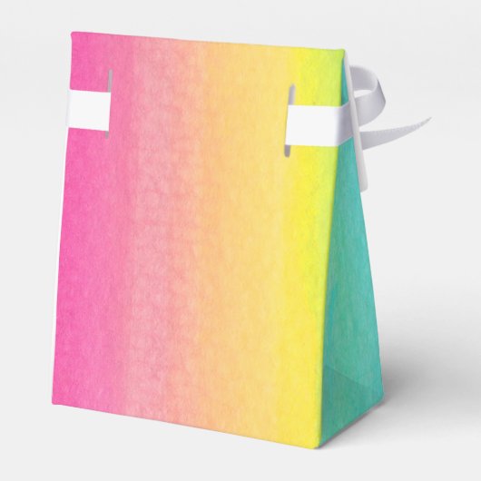 Waterverf regenboog gepersonaliseerde gunst box bedankdoosjes (Achterkant)