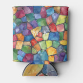 Waterverf regenboog Glas in lood Blikjeskoeler (Voorkant)