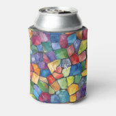 Waterverf regenboog Glas in lood Blikjeskoeler (Blikje Achterkant)