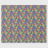 Waterverf Regenboog Glas in Lood Cadeaupapier (Vlak)