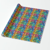 Waterverf regenboog Glas in lood Cadeaupapier (Uitgerold)