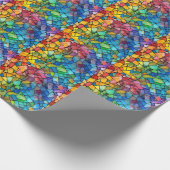 Waterverf regenboog Glas in lood Cadeaupapier (Hoek)