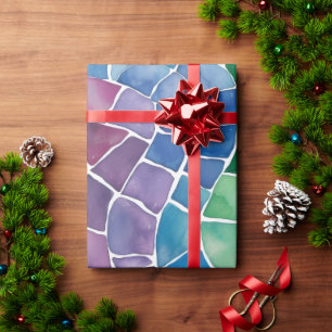 Waterverf Regenboog Glas in Lood Cadeaupapier